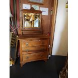 An Art Nouveau satin wood dressing chest