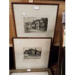 REGINALD GREEN two engravings; 'Chiddingstone, Kent' and 'The Mermaid Inn, Rye, Sussex',