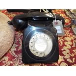 A 1970s black coloured 740 dial phone