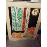 HENRI MATISSE lithograph poster 'Travail & Joie' signed in the plate,