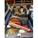 Miscellaneous items to include a Beddington ginger beer stoneware flagon, a lacquered jewellery box,