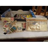 A quantity of stamp albums and loose stamps