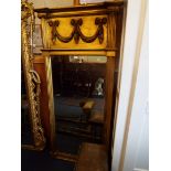 A George III rectangular gilt pier mirror,