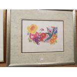 A late 20thC French limited edition print abstract view signed 'Duncan',