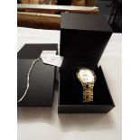 A boxed Amadeus gents stainless steel gold plated wristwatch