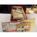 A selection of early 20thC and later postcards, letters,