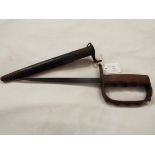 A WWI American trench fighting knife with 22cm triangular blade,