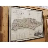 JOHN & CHRISTOPHER GREENWOOD 'Map of the County of Sussex from an actual Survey made in the years