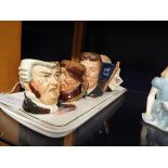 Four Royal Doulton medium sized character jugs to include 'Michael Doulton' D6808 (signed),