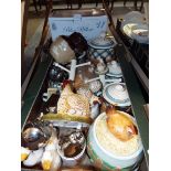A mixed selection of kitchenalia to include 'Leonardo Collection' tea, coffee, sugar jars, egg cups,