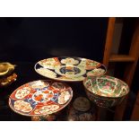 An Oriental Imari style dish,