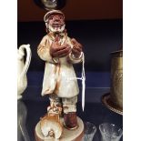 A Mickleton Pottery figure of a night watchman