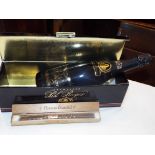 A boxed bottle of Pol Roger 1986 Sir Winston Churchill champagne together with a Claassen Winston