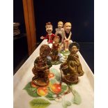 Six Wade Pottery figures to include 'Collectania Collectus',