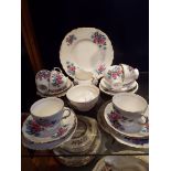 A Royal Vale tea-set with floral decoration