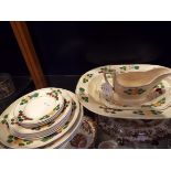 A selection of Adams 'Ivory Titian' ware hand painted china Reg No 573892 comprising of tea plates,