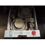 A box of assorted china to include 'Winterlung' part tea set,