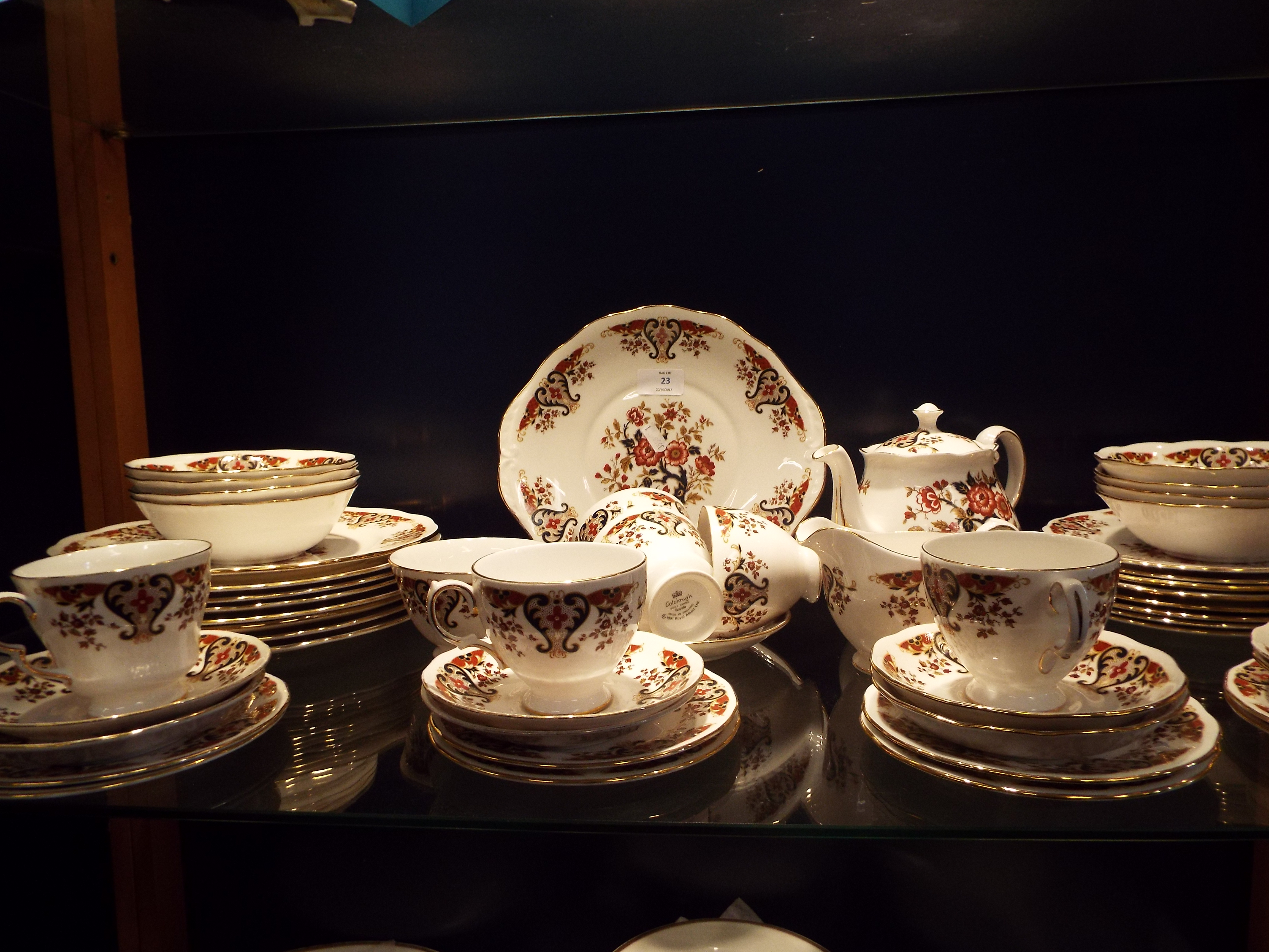 A Colclough dinner-ware to include cups, saucers, plates, sandwich plate, tea-pot,