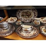 A selection of Royal Worcester 'Palissy' china to include plates, tureens, soup bowls,