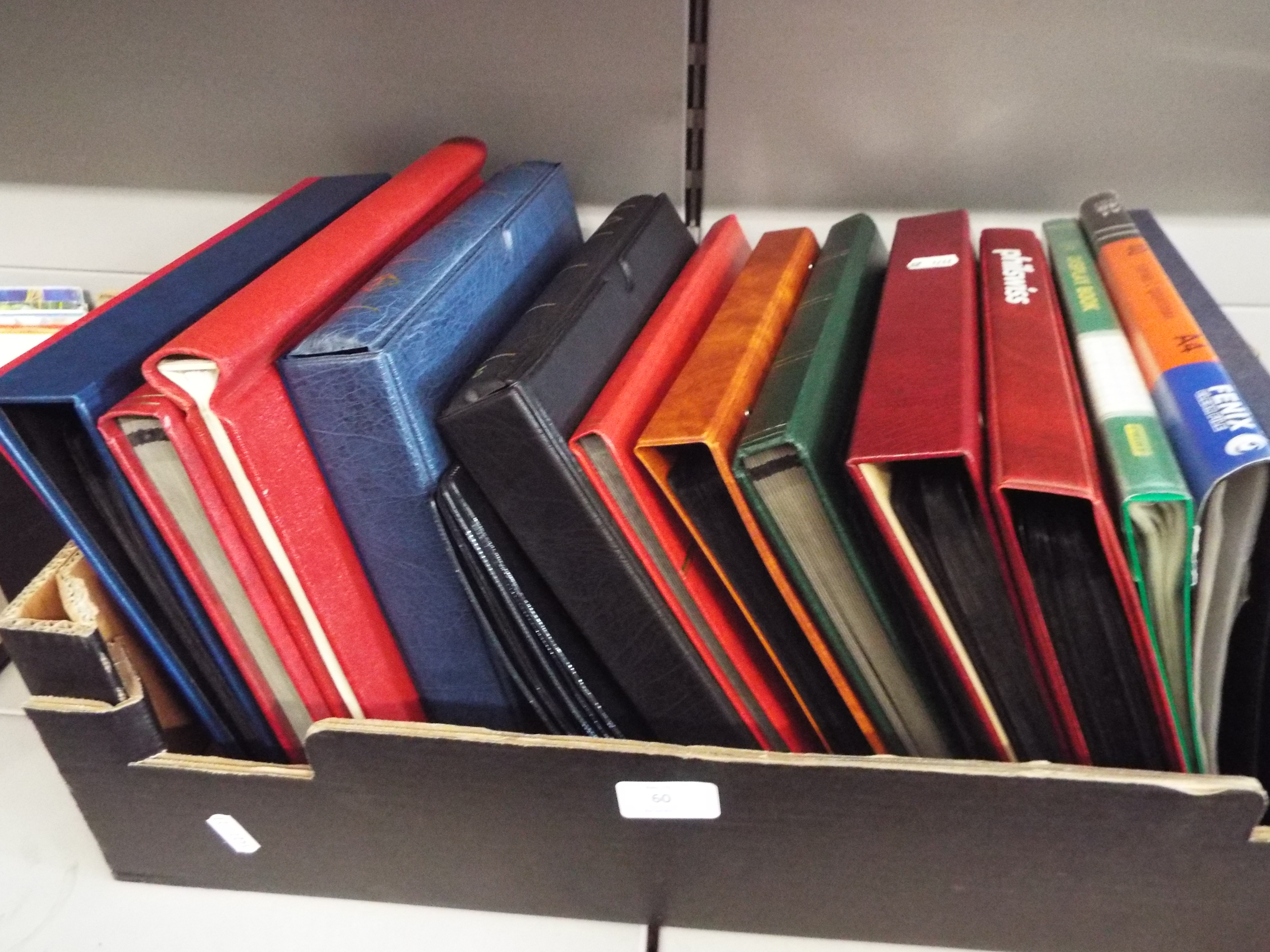 A selection of stamp and postcard albums