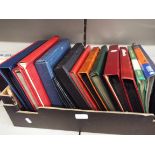 A selection of stamp and postcard albums