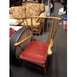 An elm rocking chair