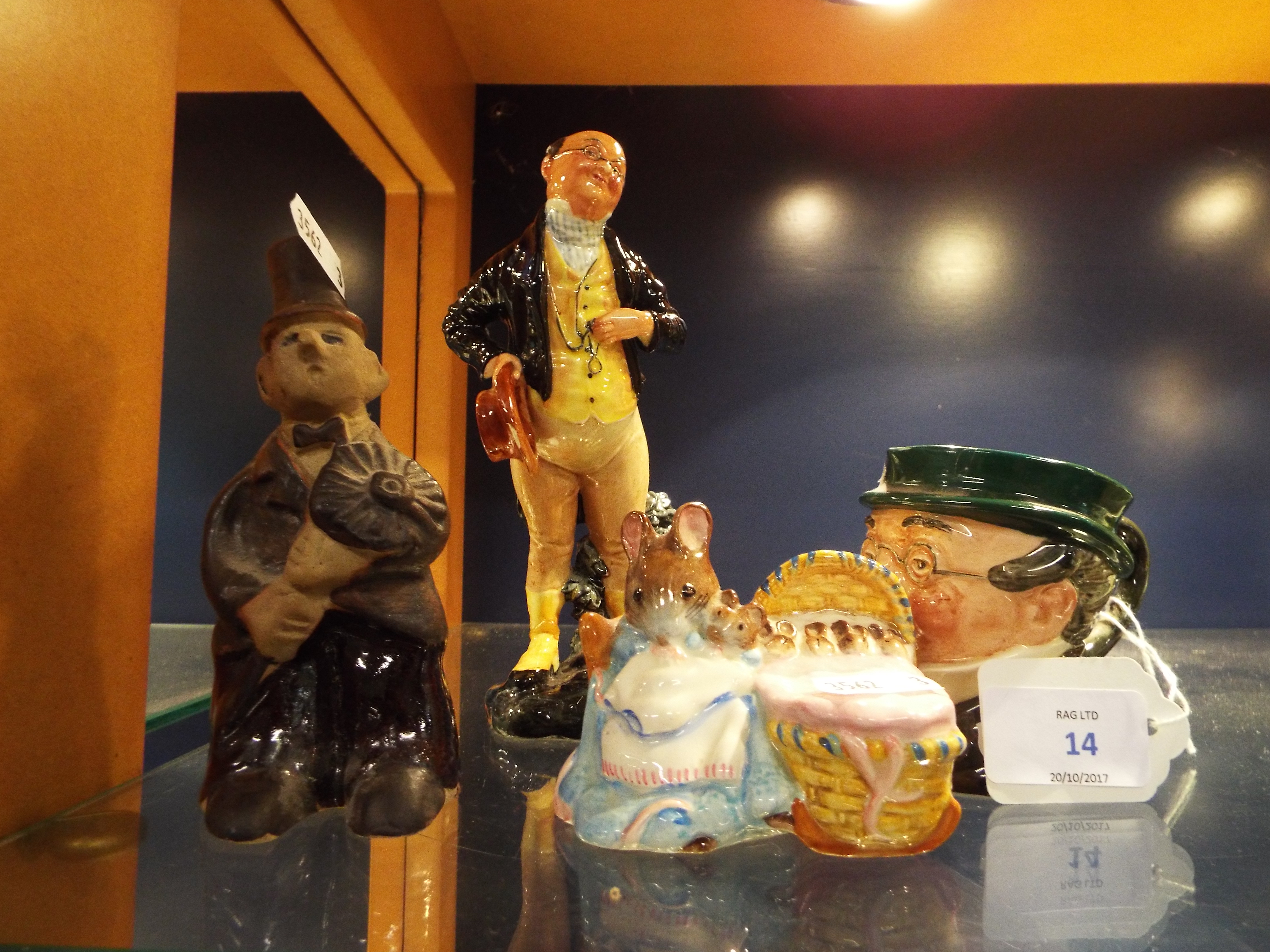 A Royal Doulton figure 'Pickwick', a Royal Doulton Toby jug,