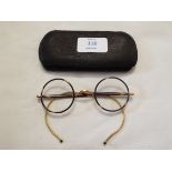 A pair of 10ct rolled gold and faux tortoiseshell glasses