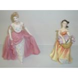 Royal Doulton figurine 'Lesley' HN2410 and Coalport limited edition figurine 'Millenium Debut'