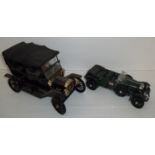 Franklin Mint model of a 1929 Bentley and Franklin Mint model of a vintage car