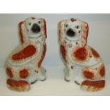 Pair of Staffordshire seated spaniels