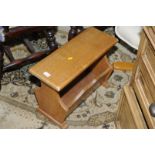 Light oak magazine rack/occasional table