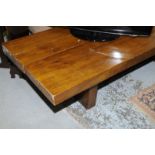 Large heavy planked rectangular coffee table