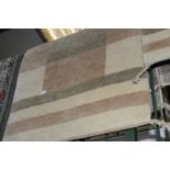 Large modern rectangular harlequin Indian wool rug