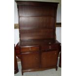 Stag Minstrel dresser with two tier raised back above two drawers and two cupboard doors