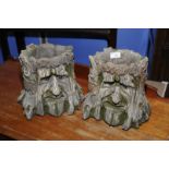 Pair of planters in the form of tree men