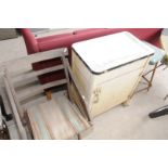 Fleetway combination mangle cabinet and folding chair (2)