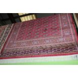 Red ground Bokhara rug 1.90 x 1.