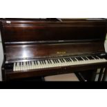 Metzler mahogany cased upright piano