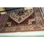 Beige and red ground Heriz carpet 2.30 x 1.