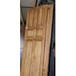 Pair of pine panelled rustic style cupboard doors