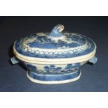 18th/19th C blue and white Chinese twin