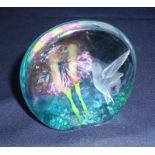 Limited edition glass paperweight depict