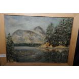 Oil on board of the Lake District signed