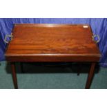 Edwardian mahogany folding rectangular t