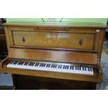 Mahogany cased upright piano by C. Bechs