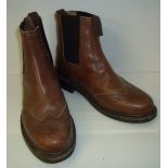 Pair of Samual Windsor leather brogue ankle boots