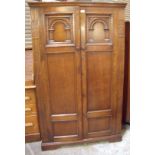 Old Charm oak double door wardrobe with part fitted interior