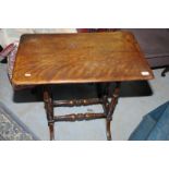 Victorian rectangular mahogany occasional table on turned supports