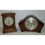 Smiths Westminster Chime mantel clock in mahogany case and oak framed mantel clock (a/f)